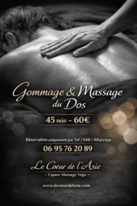 offre massage et gommage du dos